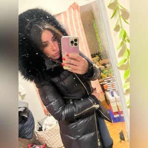 LUXURIOUS Nicole Benisti Gstaad Fox Fur-Trim Down Coat